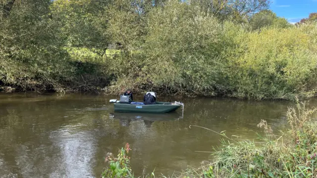 Police searching the River Derwent in Malton using sonar equipment as they search for missing woman Victoria Taylor.