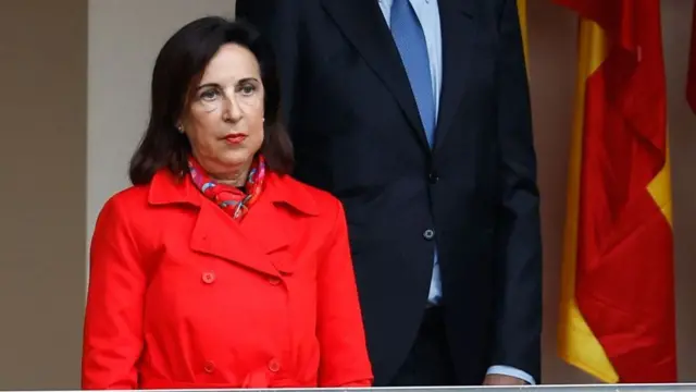 Spanish Defense Minister Margarita Robles attending a military parade earlier this month