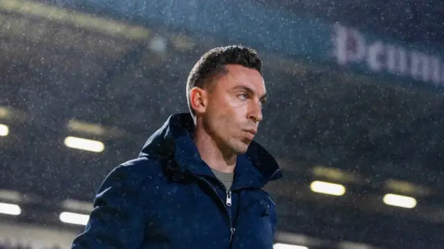 KIRKCALDY, SCOTLAND - NOVEMBER 01: Ayr manager Scott Brown during a William Hill Championship match between Raith Rovers and Ayr United at Stark's Park, on November 01, 2024, in Kirkcaldy, Scotland. (Photo by Ross Parker / SNS Group)