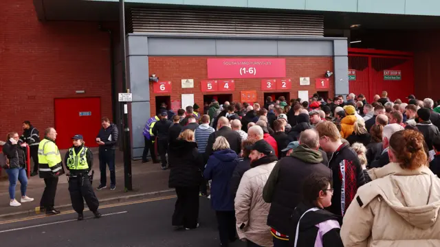 Fans ahead of the match