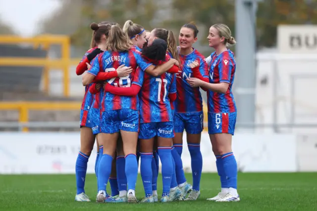 Palace celebrate their opening goal