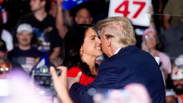 Tulsi Gabbard and Donald Trump