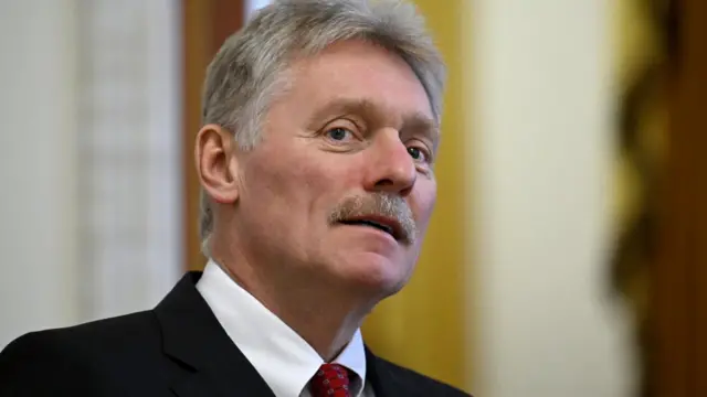 Dmitry Peskov looks on prior to a meeting