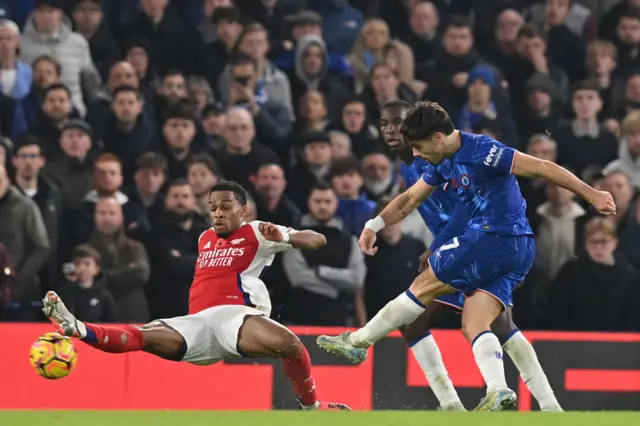 Pedro Neto scores against Arsenal