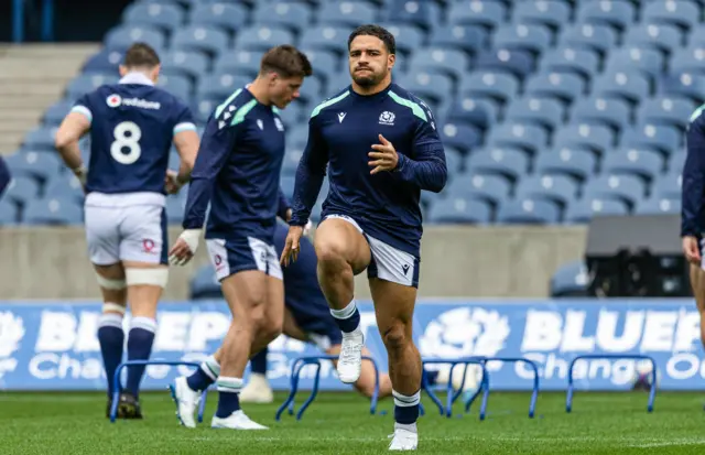 Sione Tuipulotu during a Scotland press conference at Scottish Gas Murrayfield,