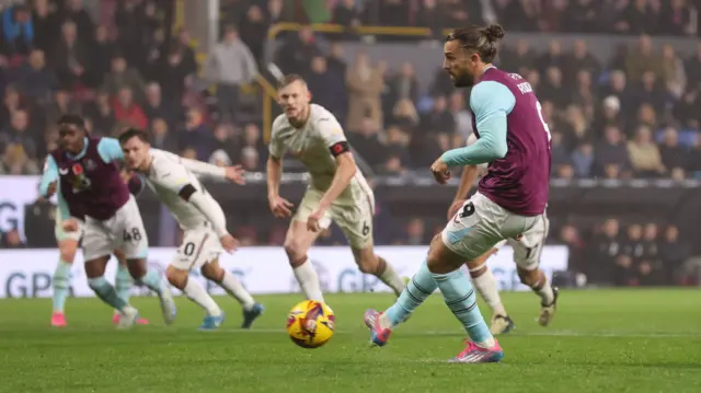 Jay Rodriguez of Burnley scores