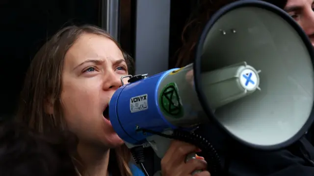 Greta Thunberg joins Fossil Free London protest at Canary Wharf in London, United Kingdom - 19 Oct 2023