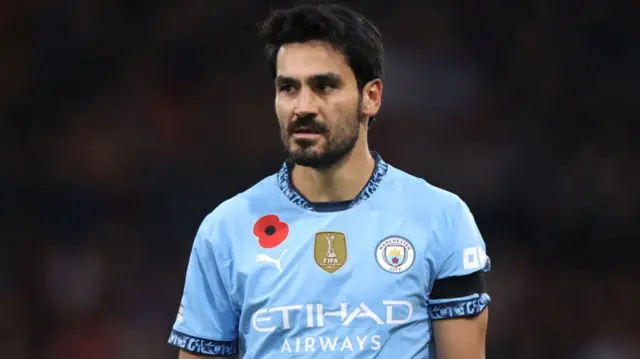 Ilkay Gundogan of Manchester City in action.