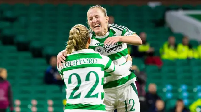 Lucy Ashworth Clifford and Murphy Agnew celebrate