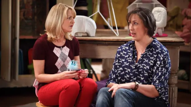 Miranda Hart and Sarah Hadland as seen on BBC's sitcom Miranda