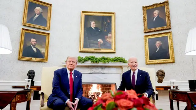 Trump and Biden in the Oval Office