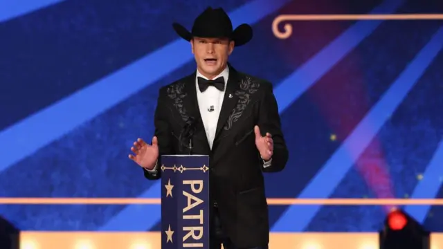 Pete Hegseth speaks onstage during the 2023 FOX Nation Patriot Awards at The Grand Ole Opry on November 16, 2023 in Nashville, Tennessee