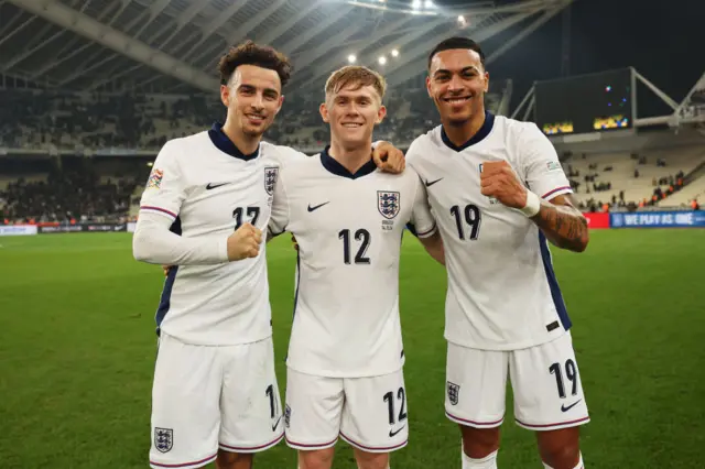 Jones, Hall and Rogers pose after their debuts