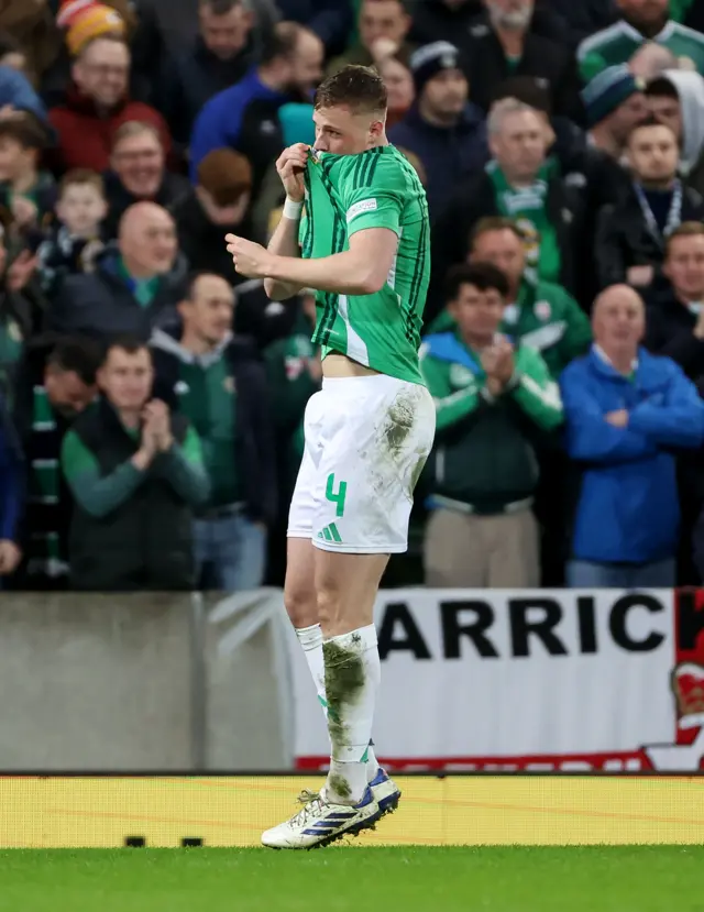 Dan Ballard celebrating scoring