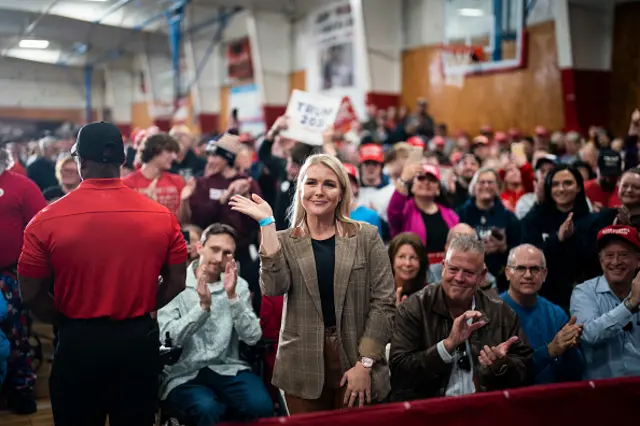 Karoline Leavitt waves