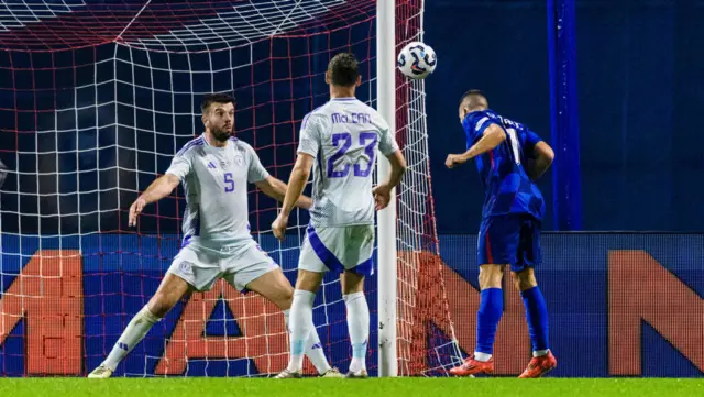 Andrej Kramaric heads in the winner for Croatia