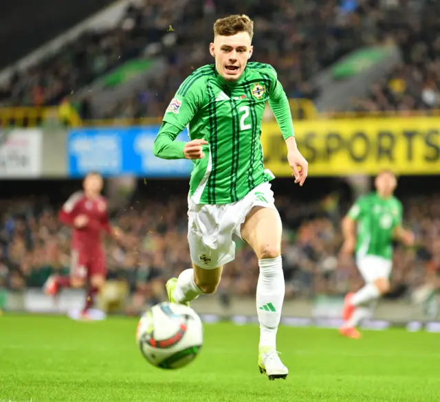 Conor Bradley pushing Northern Ireland forward