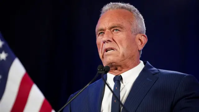 Robert F. Kennedy Jr speaking at a campaign event in Phoenix, Arizona