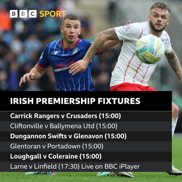 Irish Premiership fixtures - Saturday 16 November