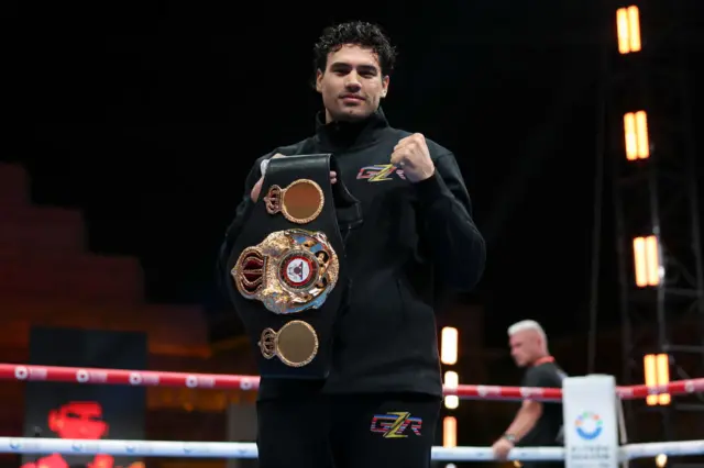 Gilberto Ramirez with his title