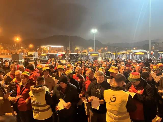 Wales fans arriving at the Kadir Has Stadium