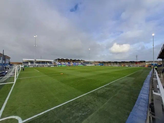 A corner view of Barrow's SO Legal Stadium