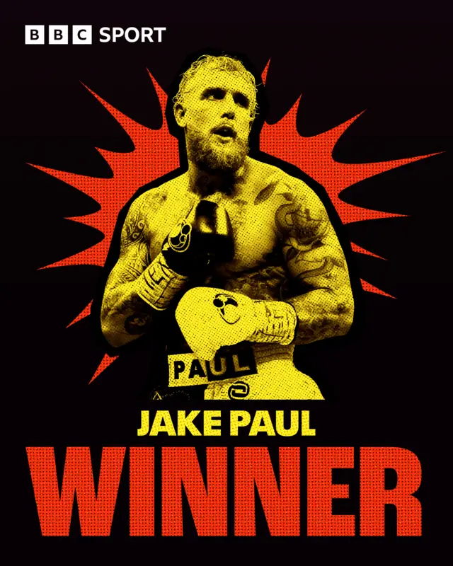 Jake Paul winner graphic