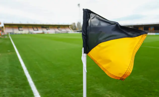 A corner flag at Cambridge's Abbey Stadium