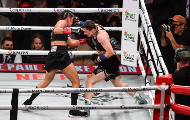 Katie Taylor punches Amanda Serrano