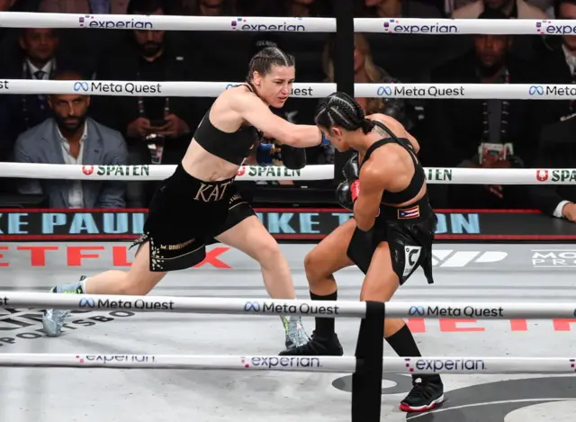 Katie Taylor punches Amanda Serrano