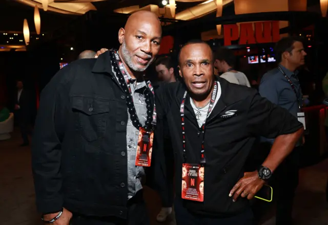 Lennox Lewis and Sugar Ray Leonard