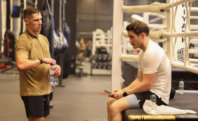 Chris Billam-Smith and Shane McGuigan during training