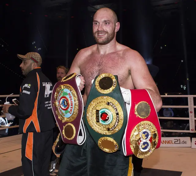 Tyson Fury after beating Vladimir Klitschko