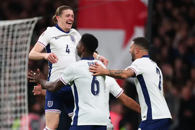 Conor Gallagher of England celebrates