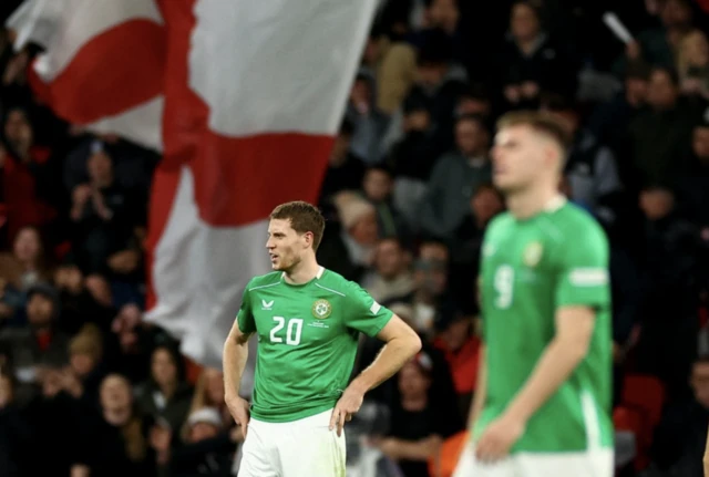 Republic of Ireland's Mark McGuinness reacts