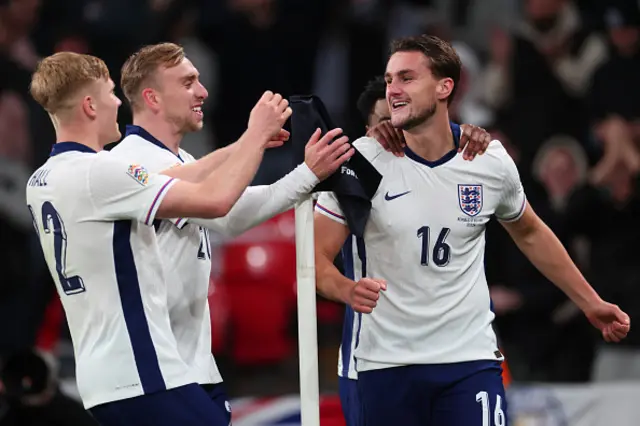 Taylor Harwood-Bellis of England celebrates