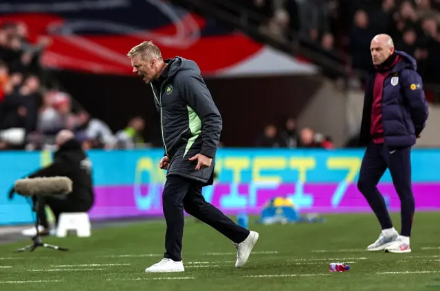 Republic of Ireland head coach Heimir Hallgrimsson reacts