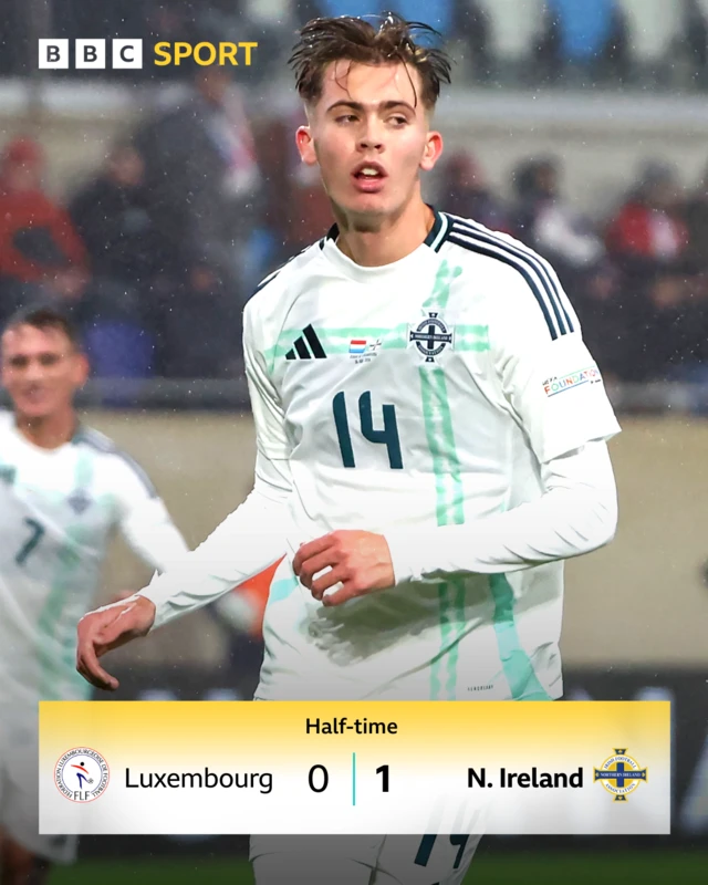 Northern Ireland's Isaac Price celebrates scoring against Luxembourg