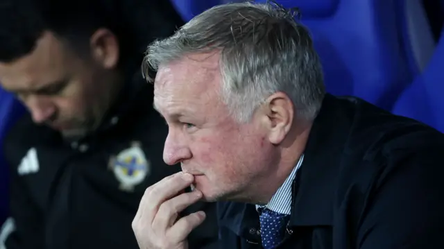 Michael O'Neill watched his team earn promotion on Monday night