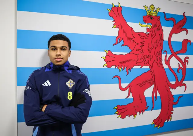 Shea Charles ahead of the Luxembourg game