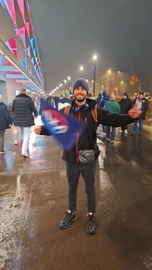 Luxembourg fans before the game