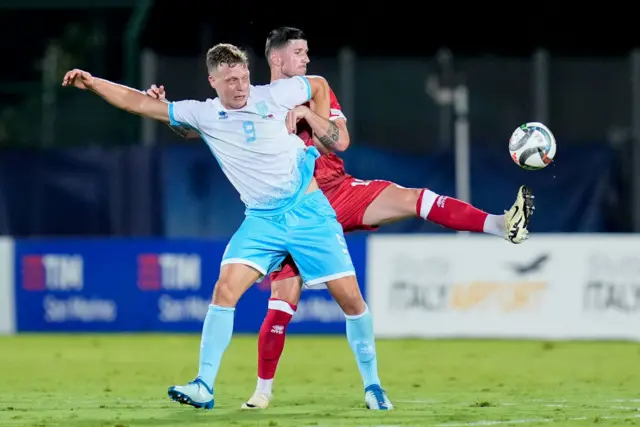 San Marino in action against Liechtenstein