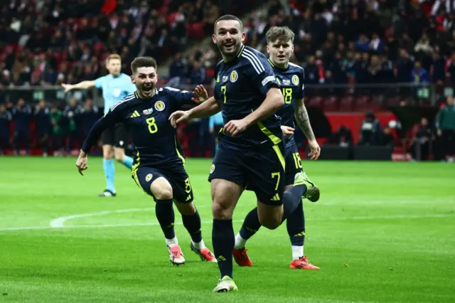 John McGinn celebrates