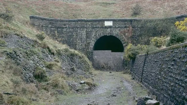 The tunnel, the longest railway tunnel in Wales, was filled in after cuts to the UK rail network in the 1960s