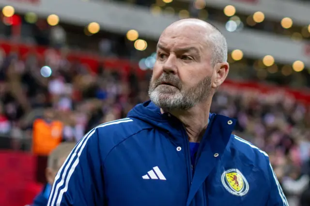 Steve Clarke looks on