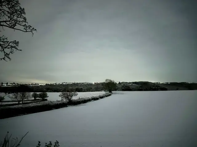 Snowy fields in Yorkshire