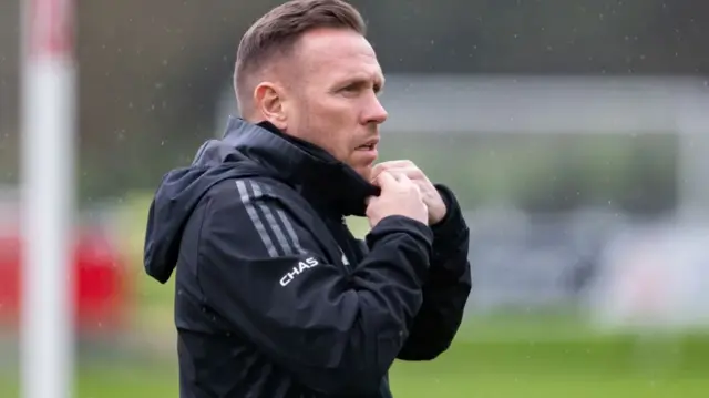 Craig Bellamy looks on