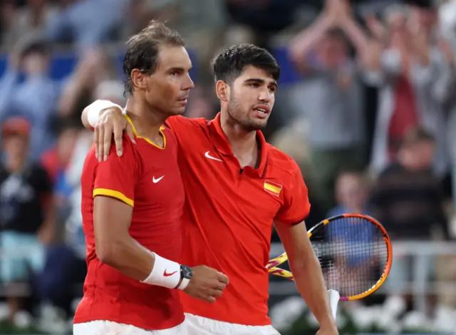 Rafael Nadal and Carlos Alcaraz