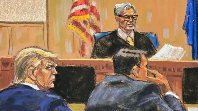 Courtroom sketch of Jude Juan Merchan