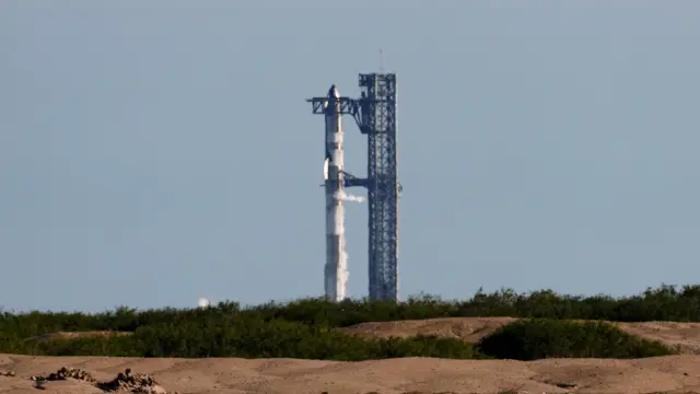 SpaceX's next-generation Starship spacecraft atop its powerful Super Heavy rocke